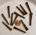 12 Vintage Square Head Coffin Nails 1 1 2 Inch Iron Antique Rustic Restoration
