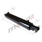 Hydraulic Cylinder Welded Double Acting 4  Bore 36  Stroke Clevis End 4x36 New