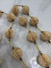 Vintage Honeycomb Glass Bead And Cardboard Bars 8 Ft Christmas Garland