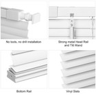 Cordless Mini Blinds 1  Vinyl Window Blinds No Drill No Tools Mounting