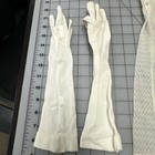 Lot Of Four Pairs Of Vintage White Cloth   Sheer Womans Gloves  Sz Small  101