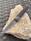 5    Samurai Pocket Knife Tanto Spring Assist Black Stonewash Tanto Clip 4    Blade