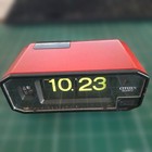 Citizen Flip Clock Red Black Retro Battery Japan Collector
