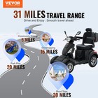 Vevor Heavy Duty 4-wheel Mobility Scooters 31 Miles 3-speed 800w 500lbs Capacity