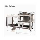 Outdoor Rabbit Cage  Spacious Hutch W  Ventilation   Secure  Safe Home
