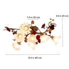 Vintage Flower Semi Flush Mount Ceiling Light 4 7 Lights Art Glass Romantic Lamp