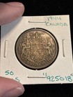1944 Canada 50 Cents Circulated    925018    Canadian Silver Half Dollar 50c