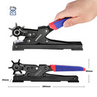 Leather Hole Punch Tool  Desktop Rotary Puncher With 6 Punch Sizes   Heavy Duty