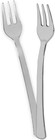 Plastic Mini Appetizer Forks Value Pack - 100 Count Silver Forks For Appetizers 