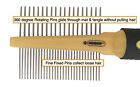 Pet Dogs Cats Double Sided Shedding Comb - Rotating   Fixed Teeth Grooming Brush