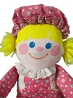 Vtg 1984 Fisher Price Plush Crib Friends Girl Pink Doll Rattle Baby Stuffed Toy