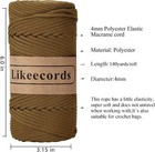 Polyester Braided Macrame Cord 140yard  426feet elastic Yarn For Crocheting
