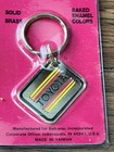 Vintage 90s Rare Toyota Keychain Napa Balkamp Retro  Striped Solid Brass Nos