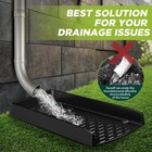 Laapee 4 Pack Gutter Downspout Splash Block 12 Extra-wide Gutter Downspout
