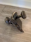 Antique Solid Brass Victorian Door Knob Lock Backplate Gilded Yellow Brass
