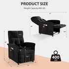 Power Recliner Chair For Adults With Heat   Massage - Soft Fabric Electric Recli