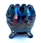 Vintage Northwoo Amethyst Carnival Glass Rridescent Rose Bowl Bowl