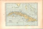West Indies Cuba 1927 Atlas Map Tk18