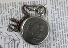 Vintage Pocket Watch Molnija Molnia Tractor Soviet Era Ussr Cccp Chain Rarest