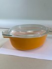 Vtg Pyrex Friendship 043 1 5 Qt Orange Casserole Dish Clear Lid Kitchen Ds66