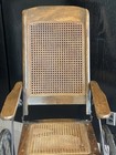 Antique Wicker wooden  Wheelchair-walker  Cane And Crutch  Circa 1860-1910   