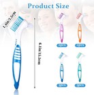 Denture Brush 10 Pcs False Teeth Cleaner Double Sided Soft For Dental Care