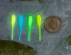 120 Jigs-6pkgs-1  Glow Mini Stinger Fishing Crappie Ice Soft Plastic Baits Pan