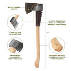 Swiss Tech 28-inch Drop Forged Steel Axe With Hickory Handle  Gewahlt
