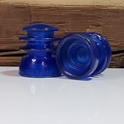 Vintage Glass Insulator Stained Cobalt Blue Glass  Decorative Antique