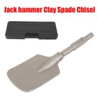 Clay Spade Scoop Shovel Bit Jack Hammer Chisel Bits W  Case For Demolition New