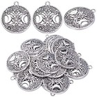 20pcs Tree Of Life Charms Triple Moon Goddess Pentacle Pendants Tibetan Silver