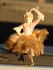 Old Antique Rare Porcelain Half Doll Lady W Legs Pin Cushion Germany Open Arms