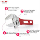 1pcs Delixi Short Handle Adjustable Ratchet Wrench Big Opening Bathroom Tool