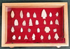 Collection Of 27 Authentic Prehistoric Woodland Native American Stone Arrowheads