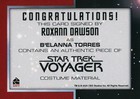 Star Trek Voyager Archives   Inscriptions Roxanne Dawson Autograph Relic Card
