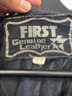 First Geniune Leather Jacket Medium Black Motorcycle Biker Harley Davidson Patch