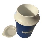 Vintage Enron Blue Travel Coffee Cup Logo Koozie Kup Golf Beer Funny Gift