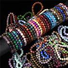 Wholesale Lots 15 Pcs Mix 4 6 8 10mm Natural Stone Elasctic Rope Beaded Bracelet