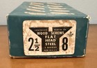  8 X 2-1 2     Antique Wood Screws Slotted Flat Head Steel Usa Southern Screw Co
