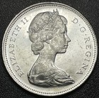 1965 Type 3 Canadian Silver Dollar    large Beads Blunt 5    80   1 Canada Coin