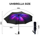 Compact Travel Umbrella  44  Canopy  Automatic Open close Windproof Umbrella    