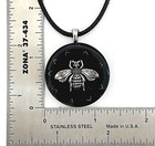 Orgonite Pendant Necklace Silver Bee Black Tourmaline   Shungite  Made In Usa