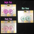 2pk Led Flicker Glitter Tealight Candle Flameless Easter Spring Party-pick Color
