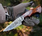 10    Damascus Steel Hunting Skinner Knife     Custom Fixed Blade     Gift For Men