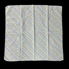 Vintage Baby Receiving Blanket Rainbow Pastel Stripes 80s Riegel Cotton Nursery