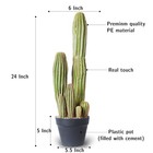 Home Office Decor Artificial Cactus Plant 24 Inch Faux Green