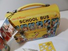 Vintage 1960 s Walt Disney School Bus Dome Metal Lunchbox   Thermos By Aladdin 