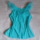 Vintage Babydoll Lingerie 2 Piece Set Women s Large Blue Dress Panties Chiffon