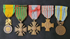 Ww1 Original Set French Military Medals 1914-1918 War Cross Orient Front Battles