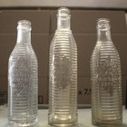 3- Orange Crush Soda Bottles Clear Glass Pat d July 20 1920 Very Good Condition 